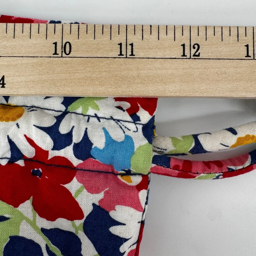 Vera Bradley Diddy Bag Retired Summer Cottage Drawstring Pouch Plastic Lined